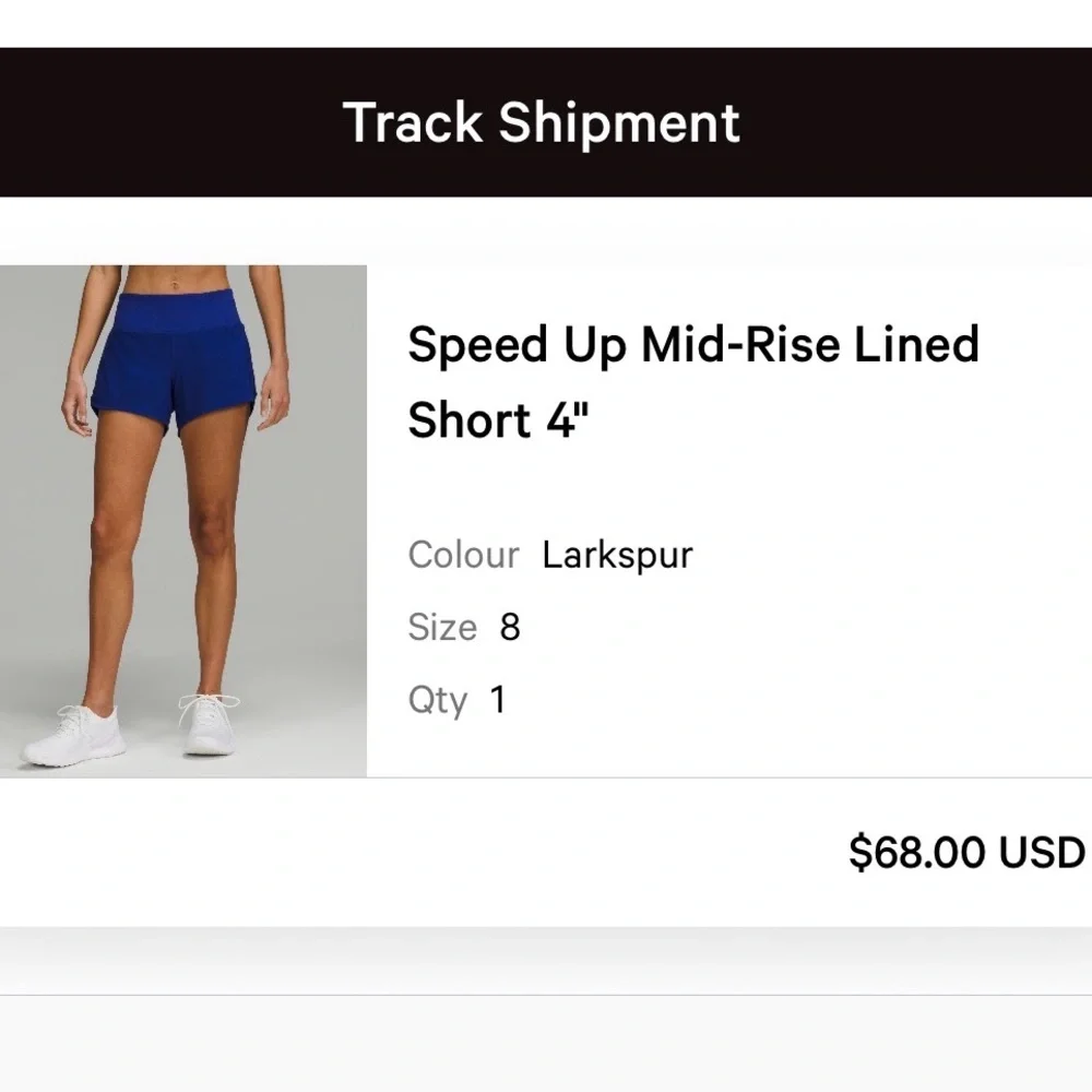 Lululemon Speed Up Mid Rise Short - Picture 3 of 4